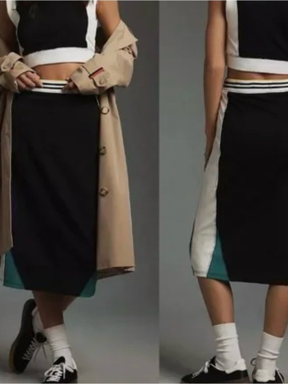 Anthropologie Daily Practice Full Court Midi Skirt